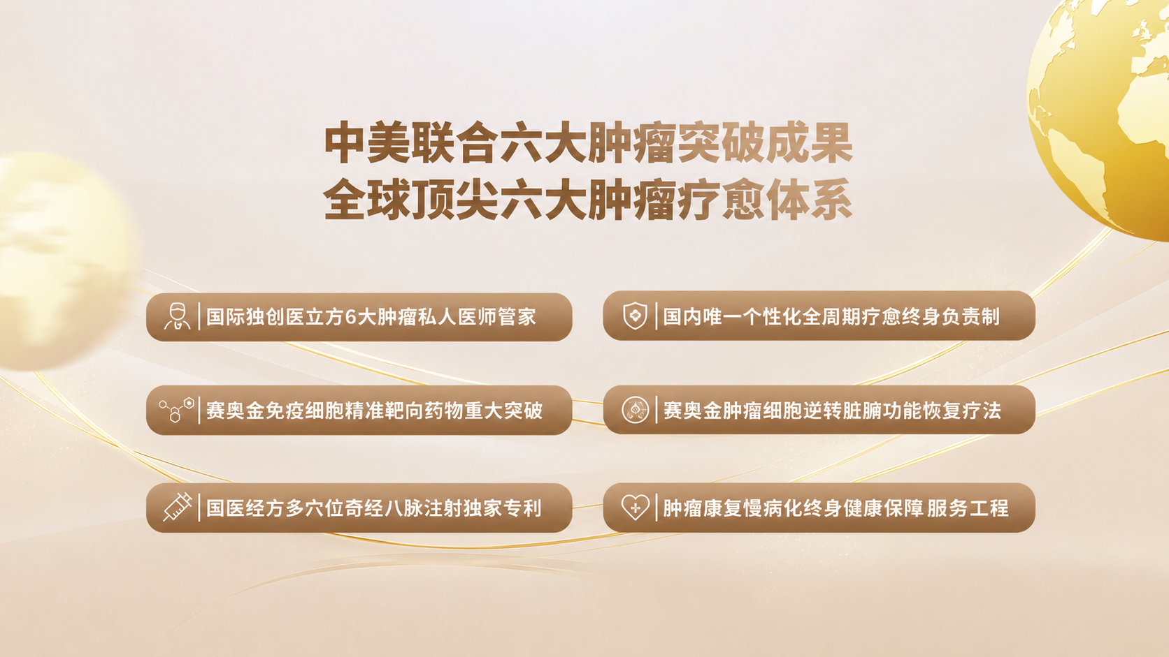 全球顶尖六大肿瘤疗愈体系